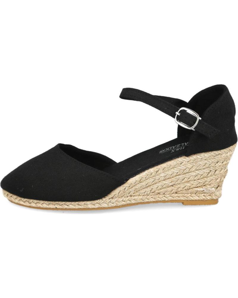 Sandalen für Damen L&R SHOES LR SHOES Q-8 ALPARGATAS CUNAS MUJER NEGRO