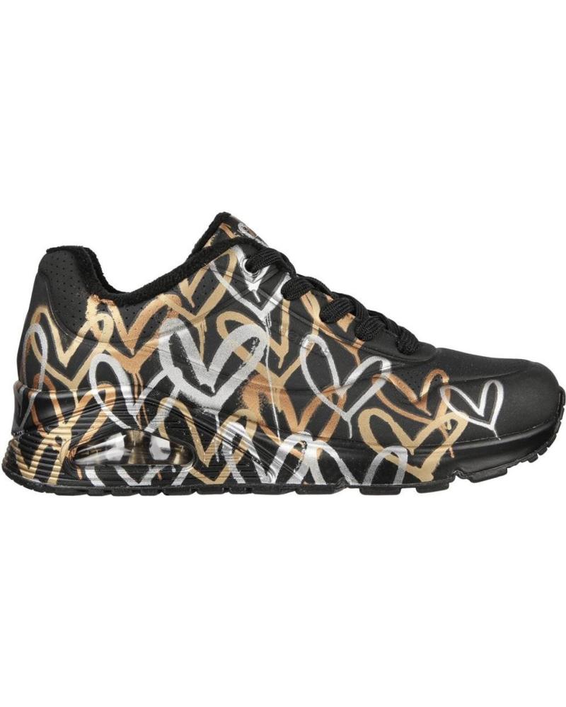 Sportschuhe für Damen SKECHERS UNO AIR METALLIC LOV NEGRO