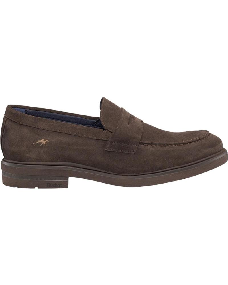 Schuhe für Herren FLUCHOS BELGAS F0633 DERBIES PIEL AFELPADO CAFE