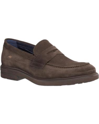Schuhe für Herren FLUCHOS BELGAS F0633 DERBIES PIEL AFELPADO CAFE