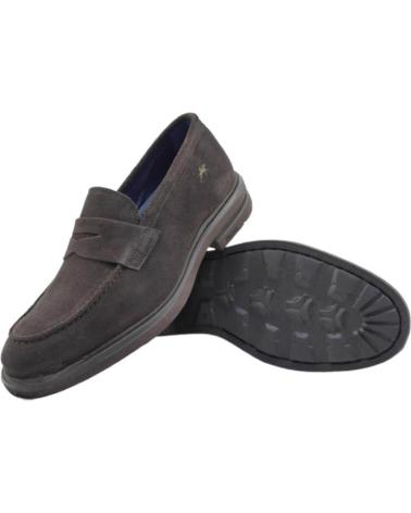 Schuhe für Herren FLUCHOS BELGAS F0633 DERBIES PIEL AFELPADO CAFE