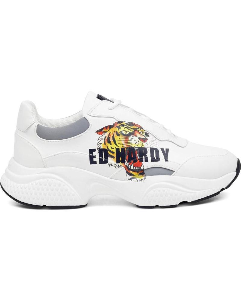 Zapatillas deporte de Hombre ED HARDY INSERT RUNNER-TIGER-WHITE-MULTI BLANCO