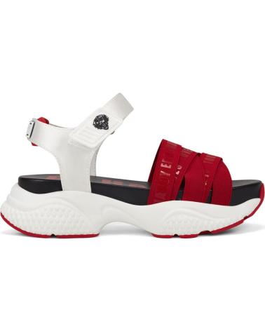 Sandalias de Mujer ED HARDY OVERLAP SANDAL RED-WHITE ROJO