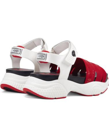 Sandales pour Femme ED HARDY OVERLAP SANDAL RED-WHITE ROJO