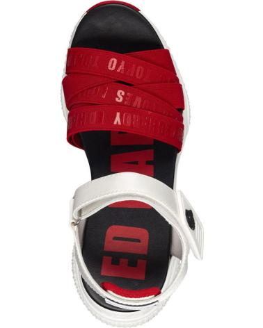 Sandales pour Femme ED HARDY OVERLAP SANDAL RED-WHITE ROJO