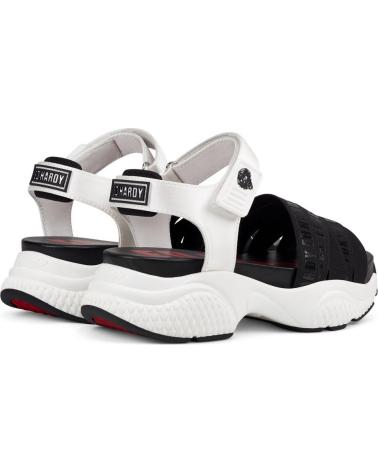 Sandalias de Mujer ED HARDY OVERLAP SANDAL BLACK-WHITE BLANCO
