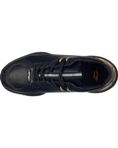 Zapatos de Hombre ED HARDY PUAND LEATHER CHUNKY RUNNER WITH GOLD DETAIL NEGRO-ORO