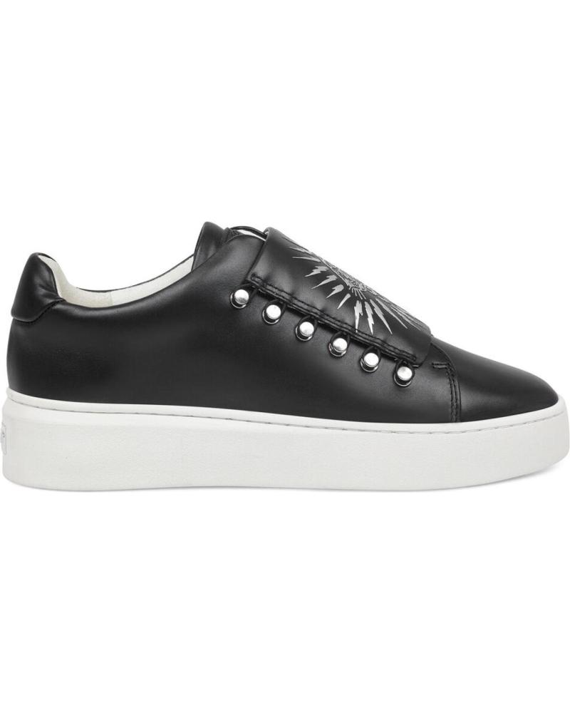 Zapatillas deporte de Hombre ED HARDY LEATHER UPPER WITH PRINT AND ELASTIC FASTENING LOW TOP SNEAK NEGRO-BLANCO
