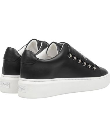 Zapatillas deporte de Hombre ED HARDY LEATHER UPPER WITH PRINT AND ELASTIC FASTENING LOW TOP SNEAK NEGRO-BLANCO