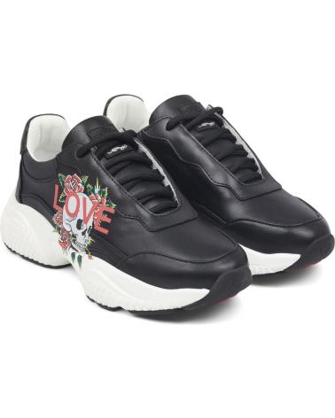 Scarpe sport per Donna ED HARDY INSERT RUNNER-LOVE BLACK-WHITE NEGRO-BLANCO