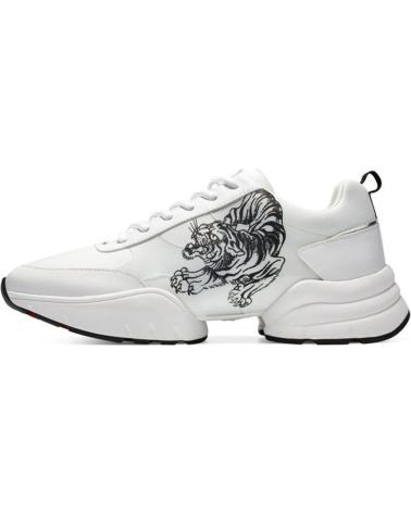 Zapatillas deporte de Hombre ED HARDY CAGED RUNNER TIGER WHITE-BLACK BLANCO-NEGRO