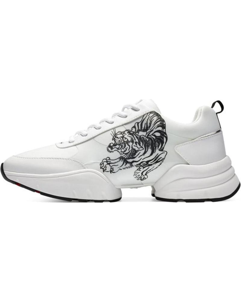 Scarpe sport per Uomo ED HARDY CAGED RUNNER TIGER WHITE-BLACK BLANCO-NEGRO