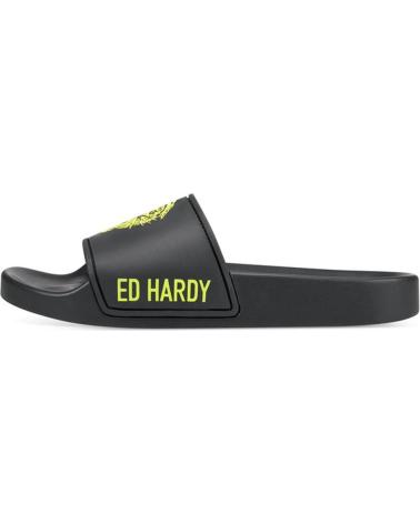 Chanclas de Mujer ED HARDY SEXY BEAST SLIDERS BLACK-FLUO YELLOW NEGRO-AMARILLO