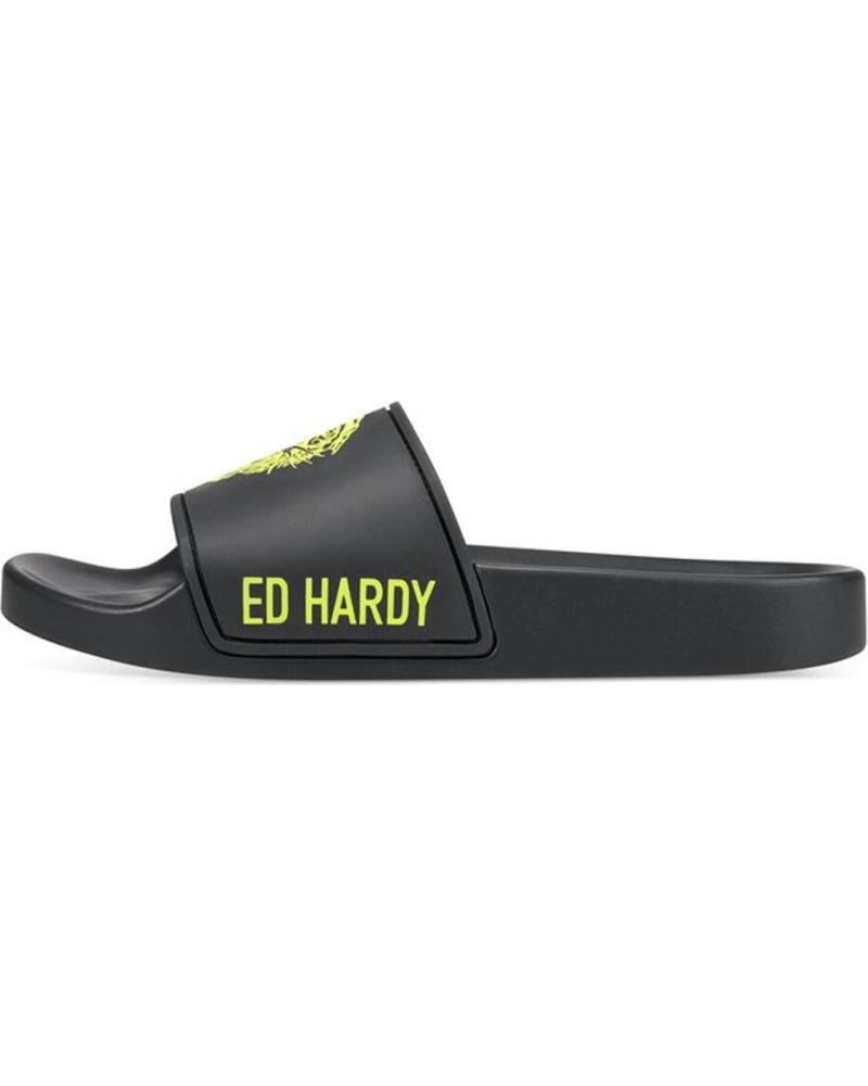Chanclas de Mujer ED HARDY SEXY BEAST SLIDERS BLACK-FLUO YELLOW NEGRO-AMARILLO