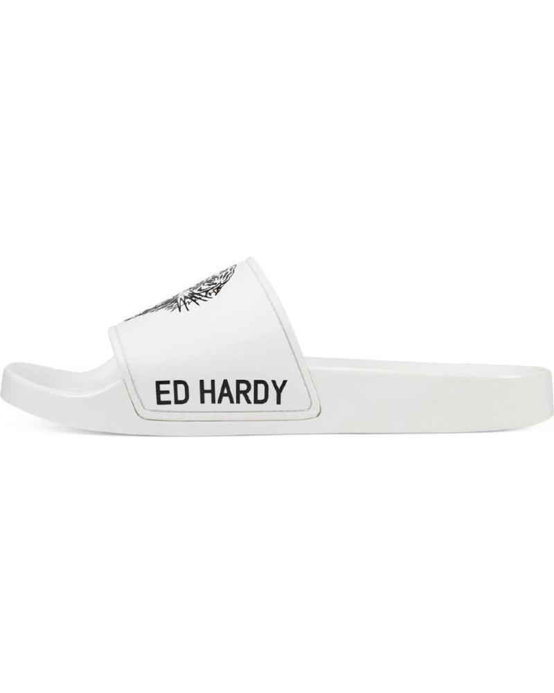 Man Flip flops ED HARDY SEXY BEAST SLIDERS WHITE-BLACK BLANCO-NEGRO