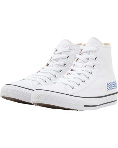 Zapatillas deporte pour Femme CONVERSE MODELO CTAS HI WHITE-BLUE-BLACK PARA UNISEX COLOR BLANCO