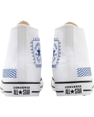 Zapatillas deporte pour Femme CONVERSE MODELO CTAS HI WHITE-BLUE-BLACK PARA UNISEX COLOR BLANCO