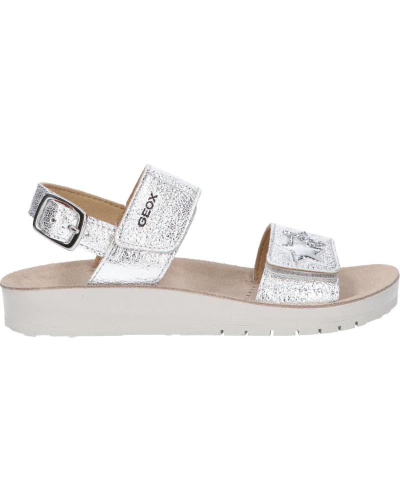 girl Sandals GEOX SANDALIAS NINA MODELO J SANDAL COSTAREI GI COLOR PLATA C1007 C1007
