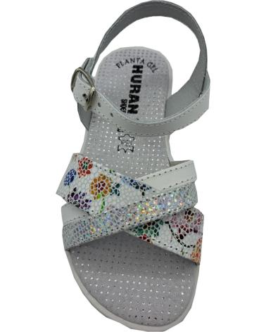 Sandali per Bambina HURAN SANDALIA NINA PIEL BLANCO
