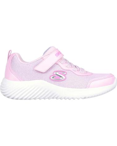 SKECHERS BOUNDER-GIRLY GROOVE PINK TRAINERS PINK