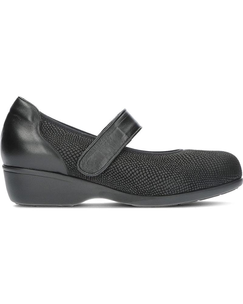 Bailarinas de Mujer CLEMENT SALUS MERCEDITA HORMA EXTRA ANCHA 442156 NEVADA BLACK