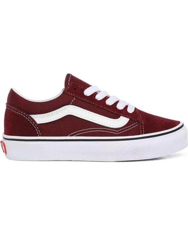 Sportif pour Fille et Garçon VANS OFF THE WALL ZAPATILLAS VANS OLD SKOOL PORT ROYALE--TRUE WHITE ROJO