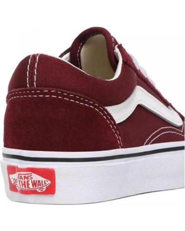 Sportif pour Fille et Garçon VANS OFF THE WALL ZAPATILLAS VANS OLD SKOOL PORT ROYALE--TRUE WHITE ROJO