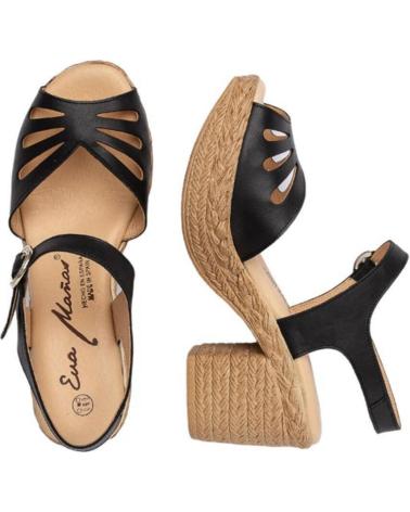 Sandalias de Mujer EVA MAÑAS SANDALIA PIEL 1229 NEGRO