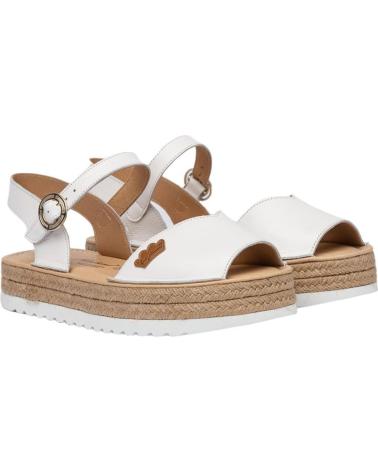 Sandalias de Mujer y Niña EVA MAÑAS NAUTICO PIEL SERRAJE 496 BLANCO