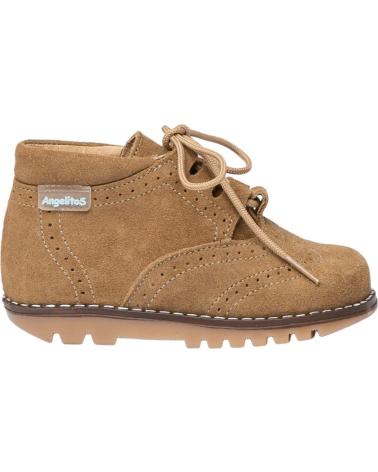 Zapatos de Niña y Niño ANGELITOS BOTIN INGLESITA PIEL 426 TAUPE
