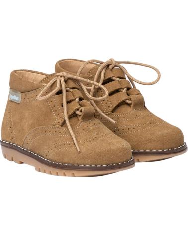 Schuhe für Mädchen und Junge ANGELITOS BOTIN INGLESITA PIEL 426 TAUPE