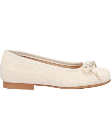 Zapatos de Niña ANGELITOS BAILARINA CEREMONIA PIEL 1568 BEIGE