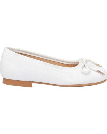 Zapatos de Niña ANGELITOS BAILARINA CEREMONIA PIEL 1568 BLANCO