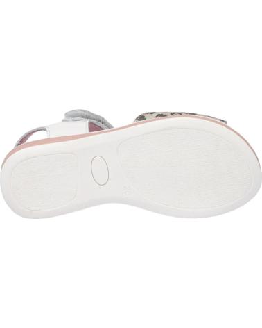 Zapatos de Niña ANGELITOS SANDALIA LEOPARDO ANG577 BLANCO