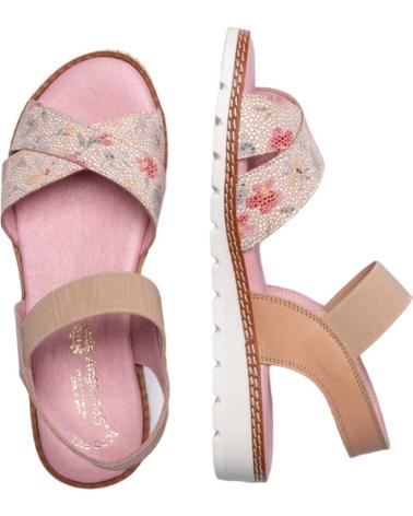Sandalias de Niña ANGELITOS SANDALIA H FLOR ANG626 NUDE