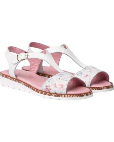 Sandalias de Niña ANGELITOS SANDALIA H FLOR ANG625 BLANCO