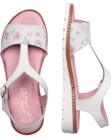 Sandalias de Niña ANGELITOS SANDALIA H FLOR ANG625 BLANCO
