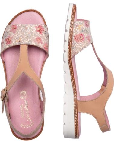 Sandalias de Mujer y Niña ANGELITOS SANDALIA H FLOR ANG625 NUDE