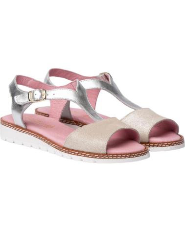Sandalias de Mujer y Niña ANGELITOS SANDALIA H LEOPARDO ANG625 PLATA