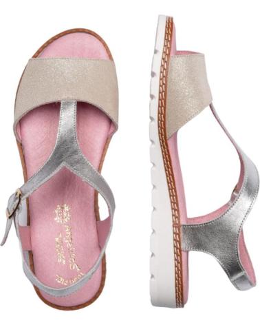 Sandalias de Mujer y Niña ANGELITOS SANDALIA H LEOPARDO ANG625 PLATA