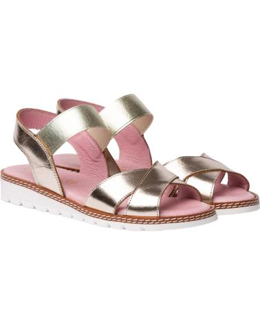 Sandalias de Mujer y Niña ANGELITOS SANDALIA H LEOPARDO ANG626 PLATINO
