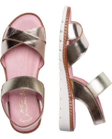 Sandalias de Mujer y Niña ANGELITOS SANDALIA H LEOPARDO ANG626 PLATINO