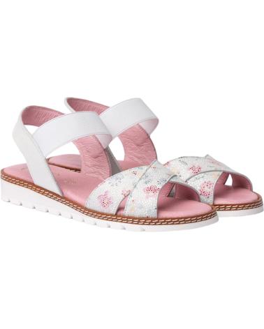 Schuhe für Damen und Mädchen ANGELITOS SANDALIA H FLOR ANG626 BLANCO