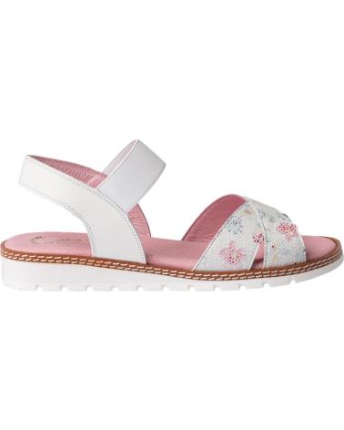 Zapatos de Mujer y Niña ANGELITOS SANDALIA H FLOR ANG626 BLANCO
