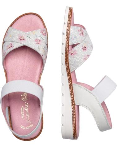 Schuhe für Damen und Mädchen ANGELITOS SANDALIA H FLOR ANG626 BLANCO