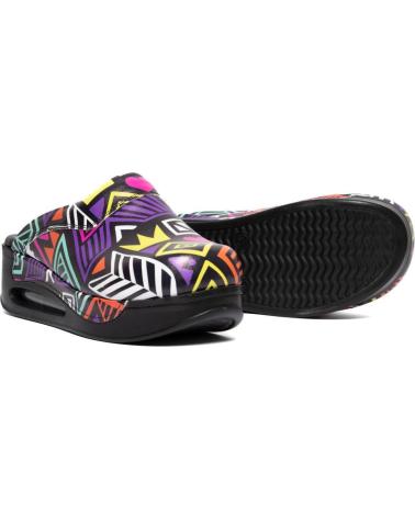 Woman Clogs ZUEKOOS ZUECO SANITARIO TRIANGLES NEGRO