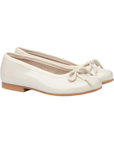 Scarpe per Bambina ANGELITOS BAILARINA CEREMONIA CHAROL 1569 BEIGE