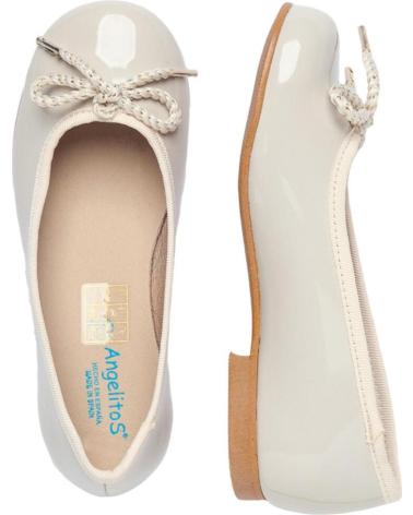 Scarpe per Bambina ANGELITOS BAILARINA CEREMONIA CHAROL 1569 BEIGE