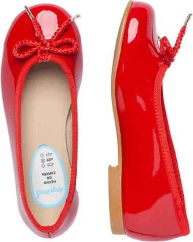 Zapatos-De-Niña-ANGELITOS-BAILARINA-CEREMONIA-CHAROL-1569-ROJO