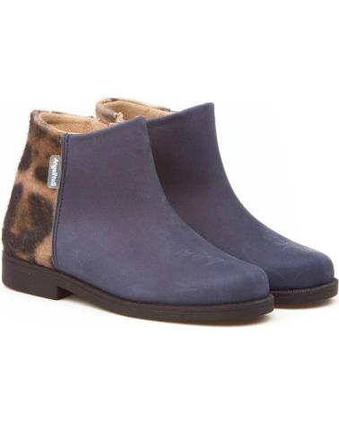 Sapatos de Menina ANGELITOS BOTIN FLOR PIEL 753 MARINO